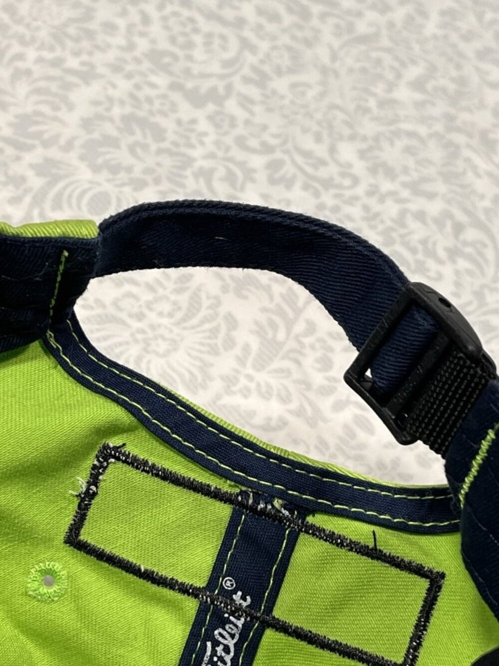 Men’s Titleist Golf Hat Lime Green Foot Joy FJ Strap Back Adjustable Cotton - Picture 10 of 11